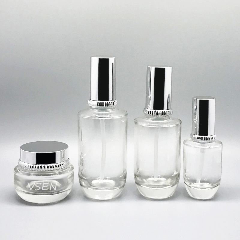 透明石榴瓶子 玻璃瓶现货 化妆品套装瓶子150ml(图4)